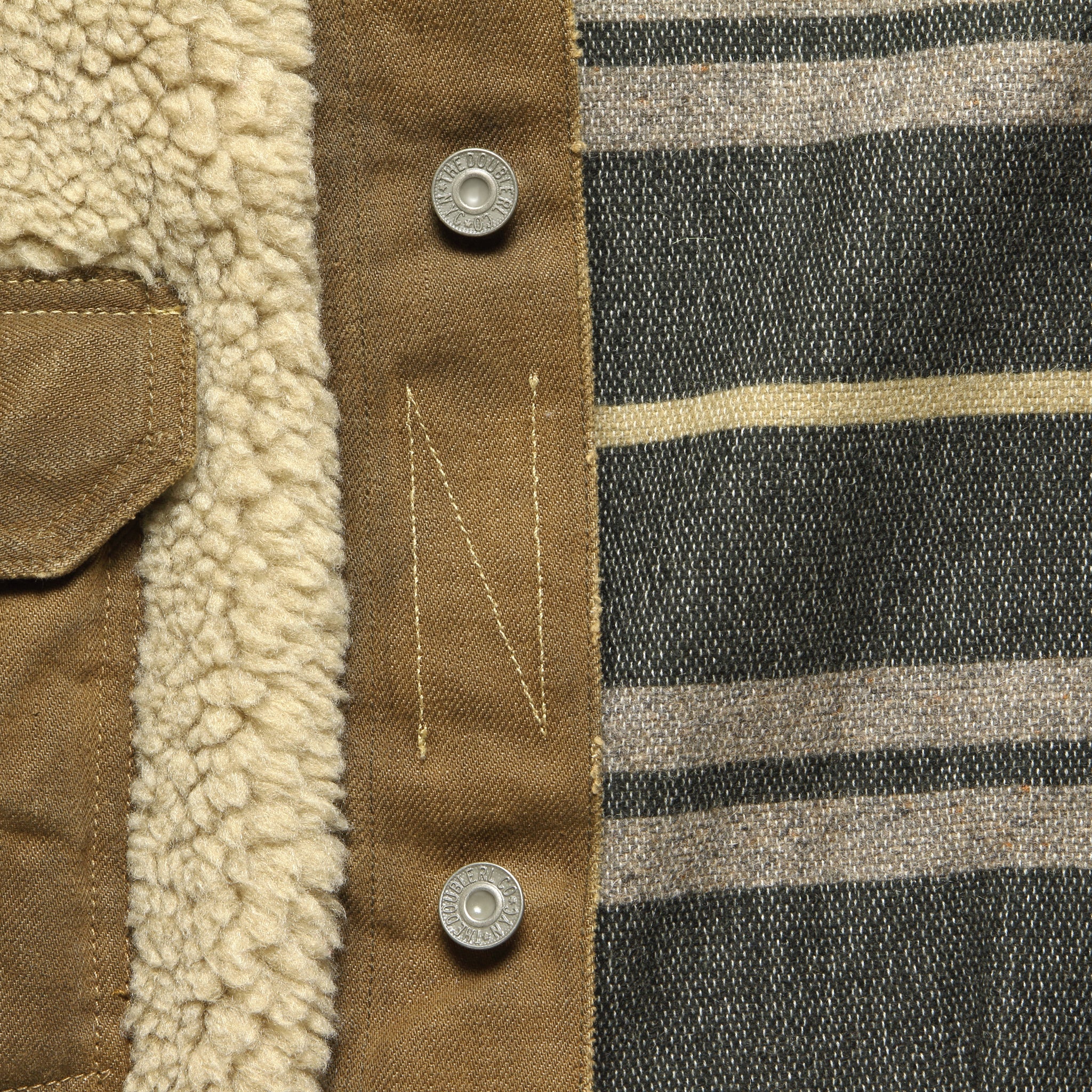 Denim Grizzly Jacket - Distressed Brown Wash - RRL - STAG Provisions - Outerwear - Coat / Jacket