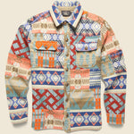 Patchwork Birdseye Workshirt -  Blue/Green/Multi - RRL - STAG Provisions - Tops - L/S Knit