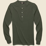 Waffle-Knit Henley - Dark Green - RRL - STAG Provisions - Tops - L/S Knit