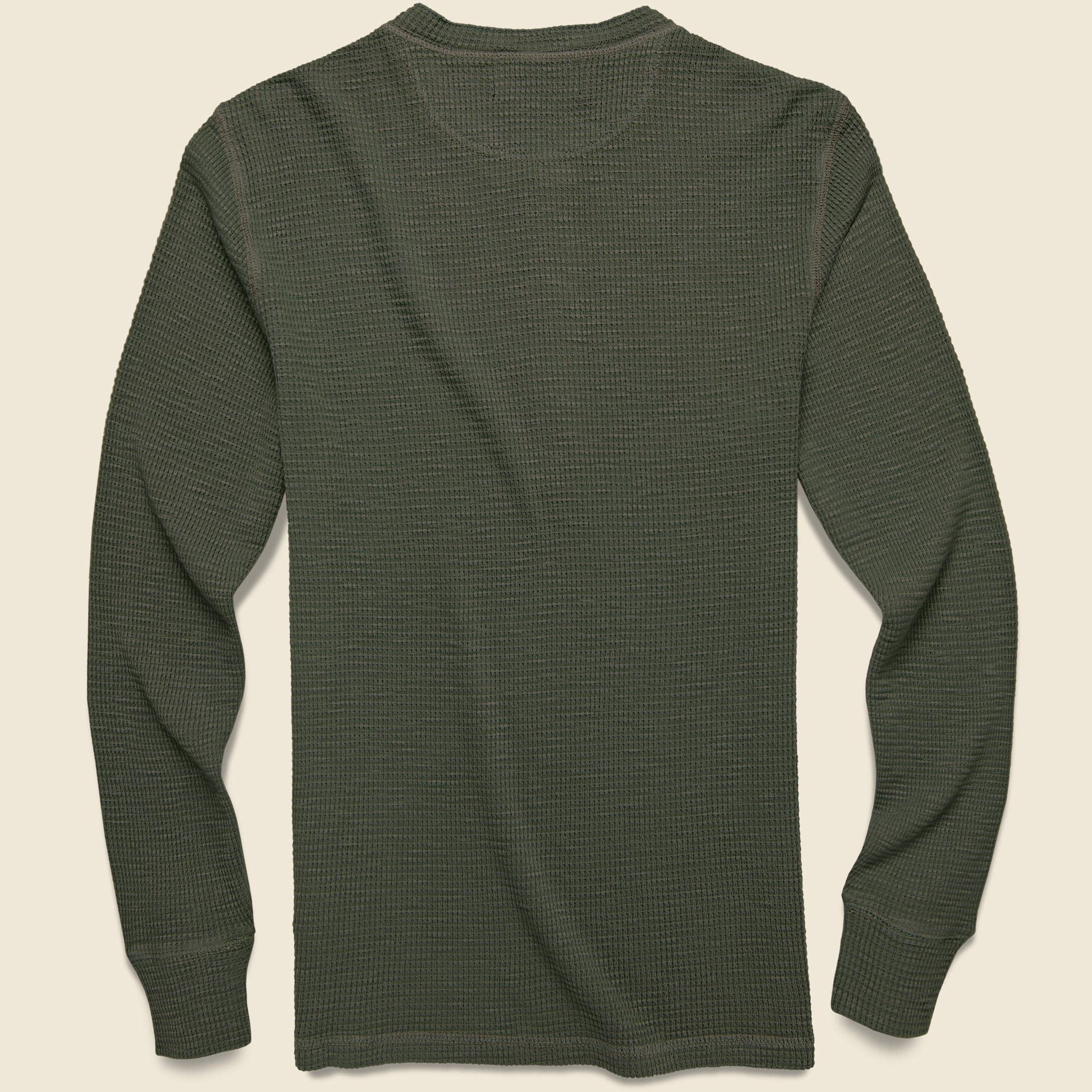 
                          Waffle-Knit Henley - Dark Green - RRL - STAG Provisions - Tops - L/S Knit
                        