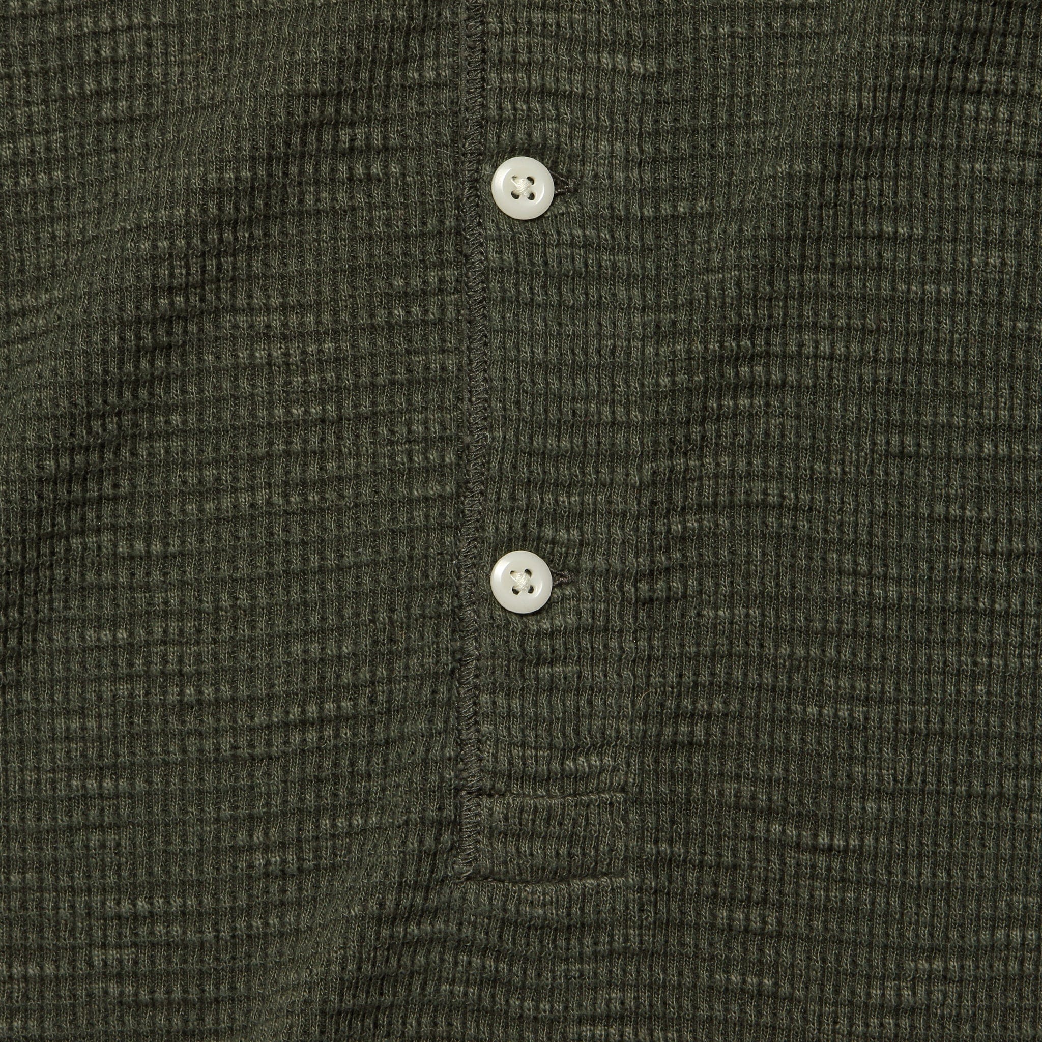 
                          Waffle-Knit Henley - Dark Green - RRL - STAG Provisions - Tops - L/S Knit
                        