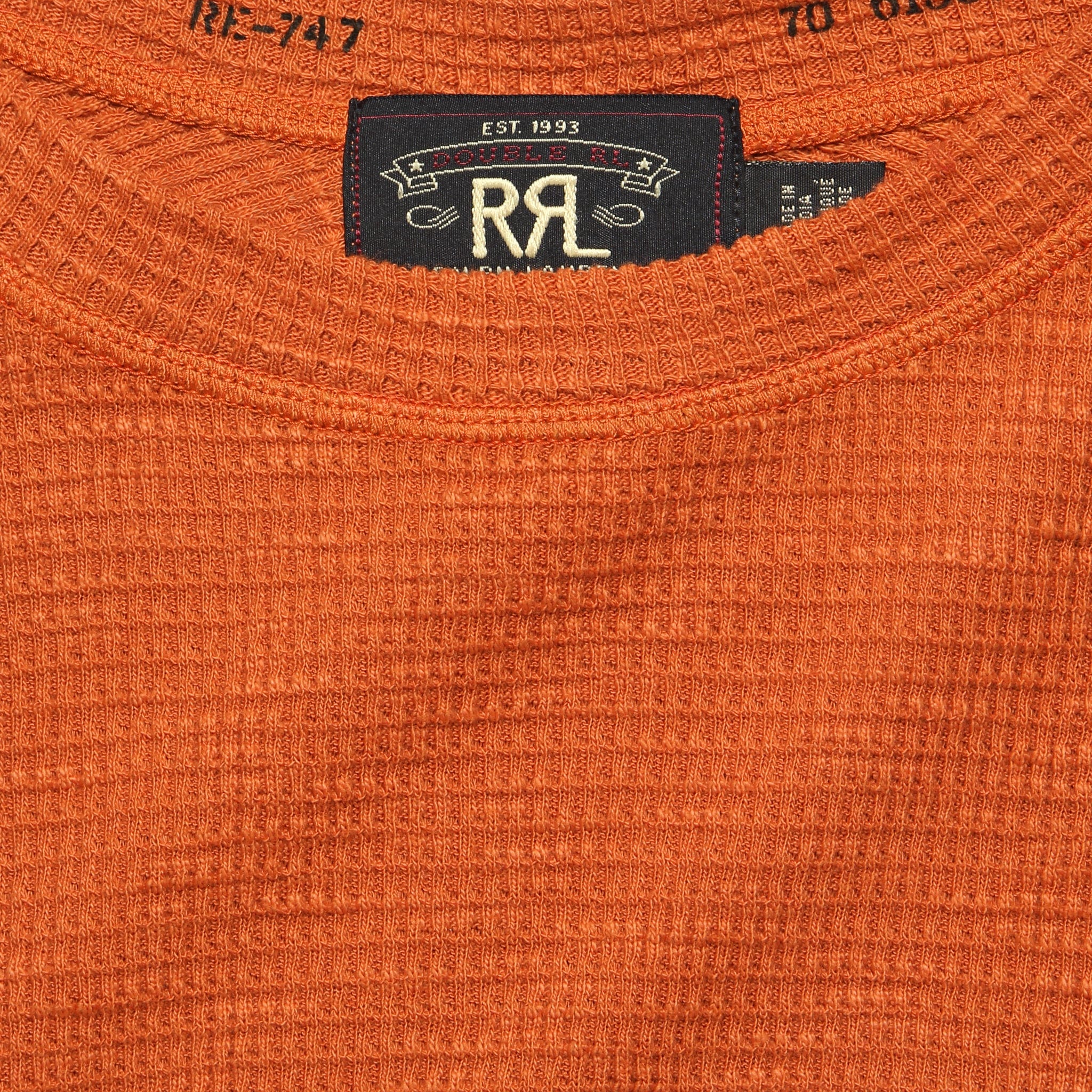 
                          Waffle Crewneck - Orange - RRL - STAG Provisions - Tops - L/S Knit
                        