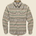 Melton Fair Isle Overshirt - Olive/Multi - RRL - STAG Provisions - Tops - L/S Woven - Overshirt