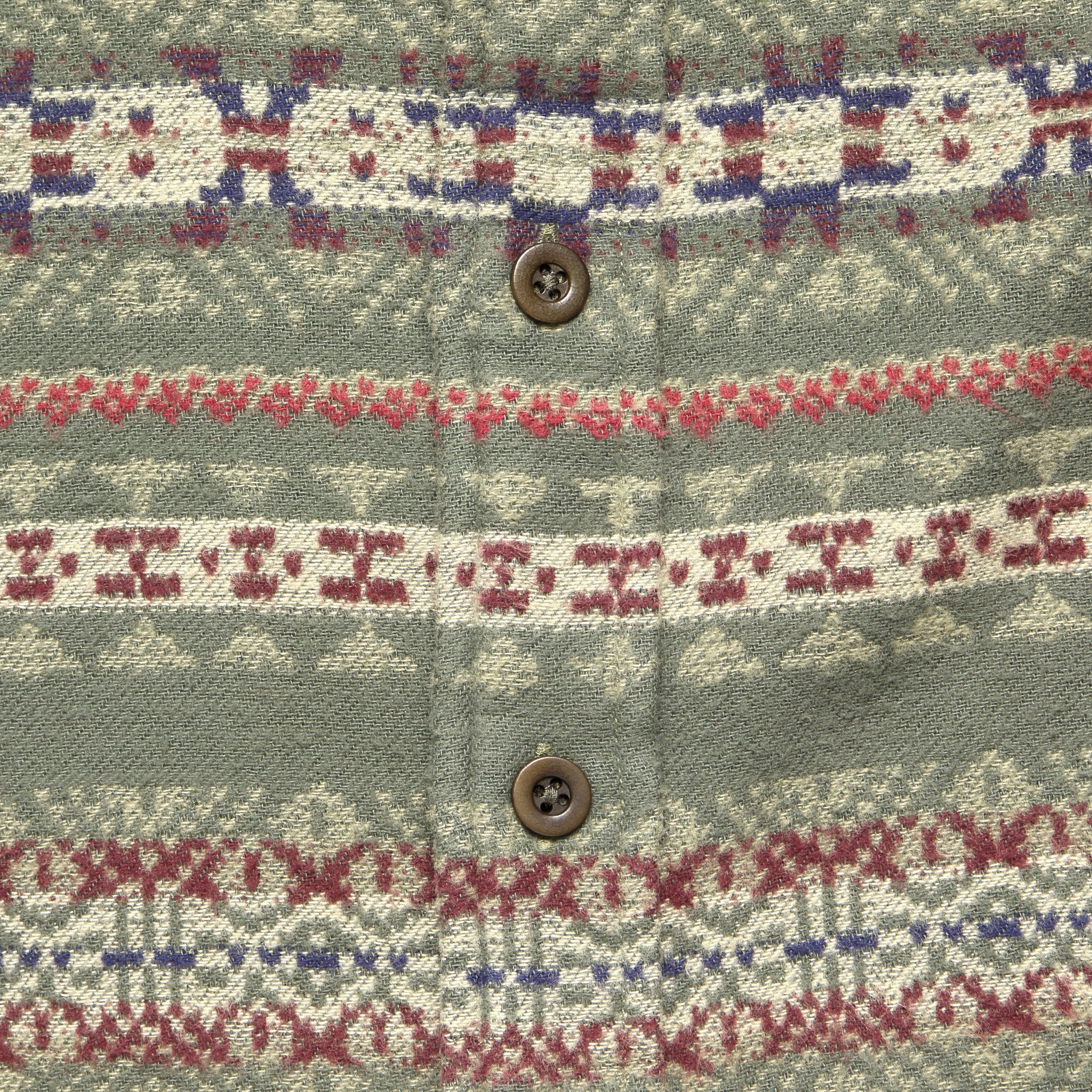 Melton Fair Isle Overshirt - Olive/Multi - RRL - STAG Provisions - Tops - L/S Woven - Overshirt