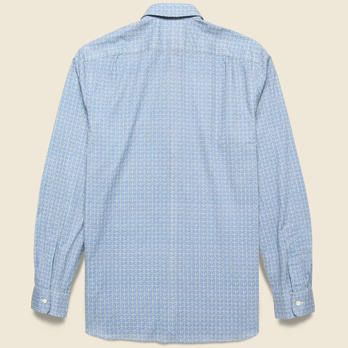 Eli Patterned Dress Shirt - Blue/Cream - RRL - STAG Provisions - Tops - L/S Woven - Other Pattern