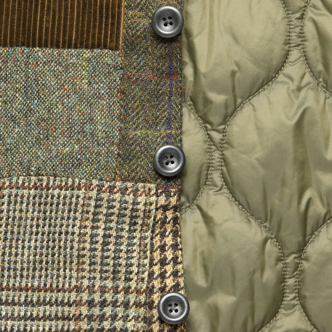 Townsend Tweed Patchwork Quilted Overshirt - Tan/Multi - RRL - STAG Provisions - Tops - L/S Woven - Overshirt