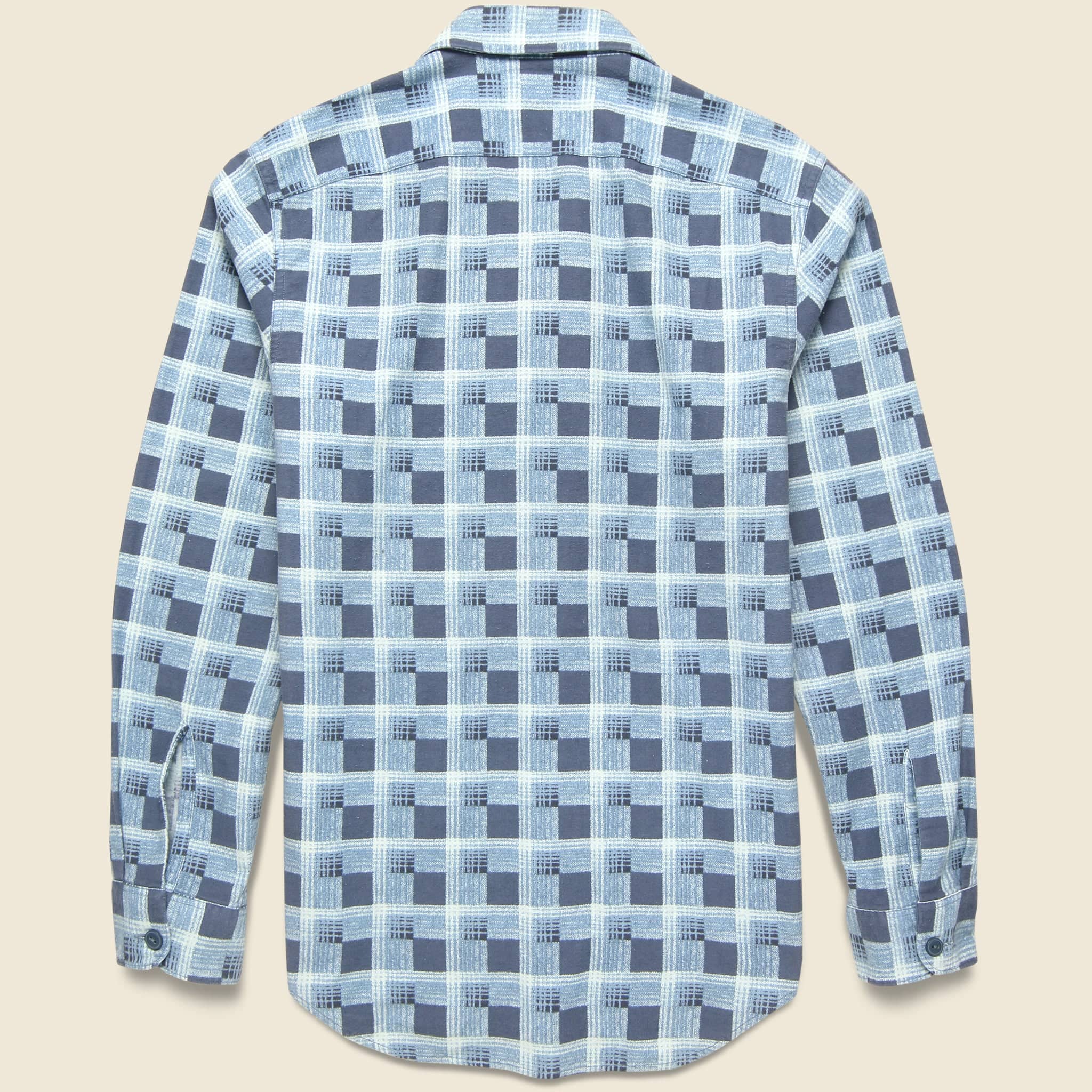 
                          Universal Plaid Flannel Camp Shirt - Dark Blue/Blue - RRL - STAG Provisions - Tops - L/S Woven - Plaid
                        