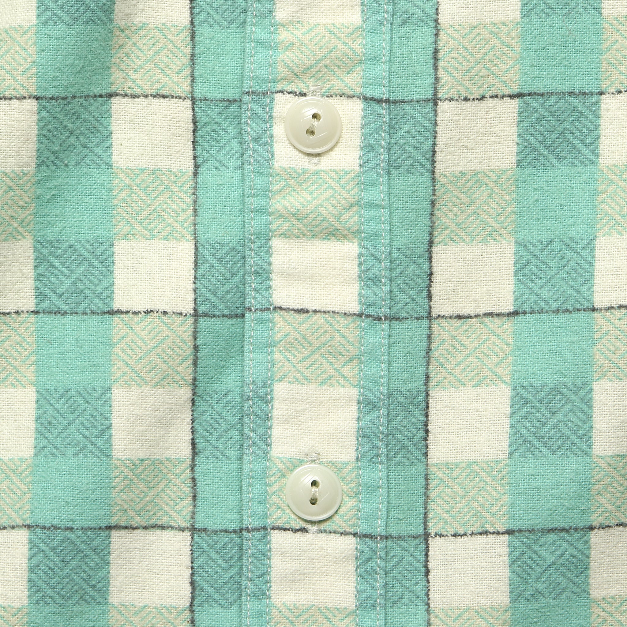 
                          Farrell Flannel Workshirt - Green/Cream - RRL - STAG Provisions - Tops - L/S Woven - Plaid
                        