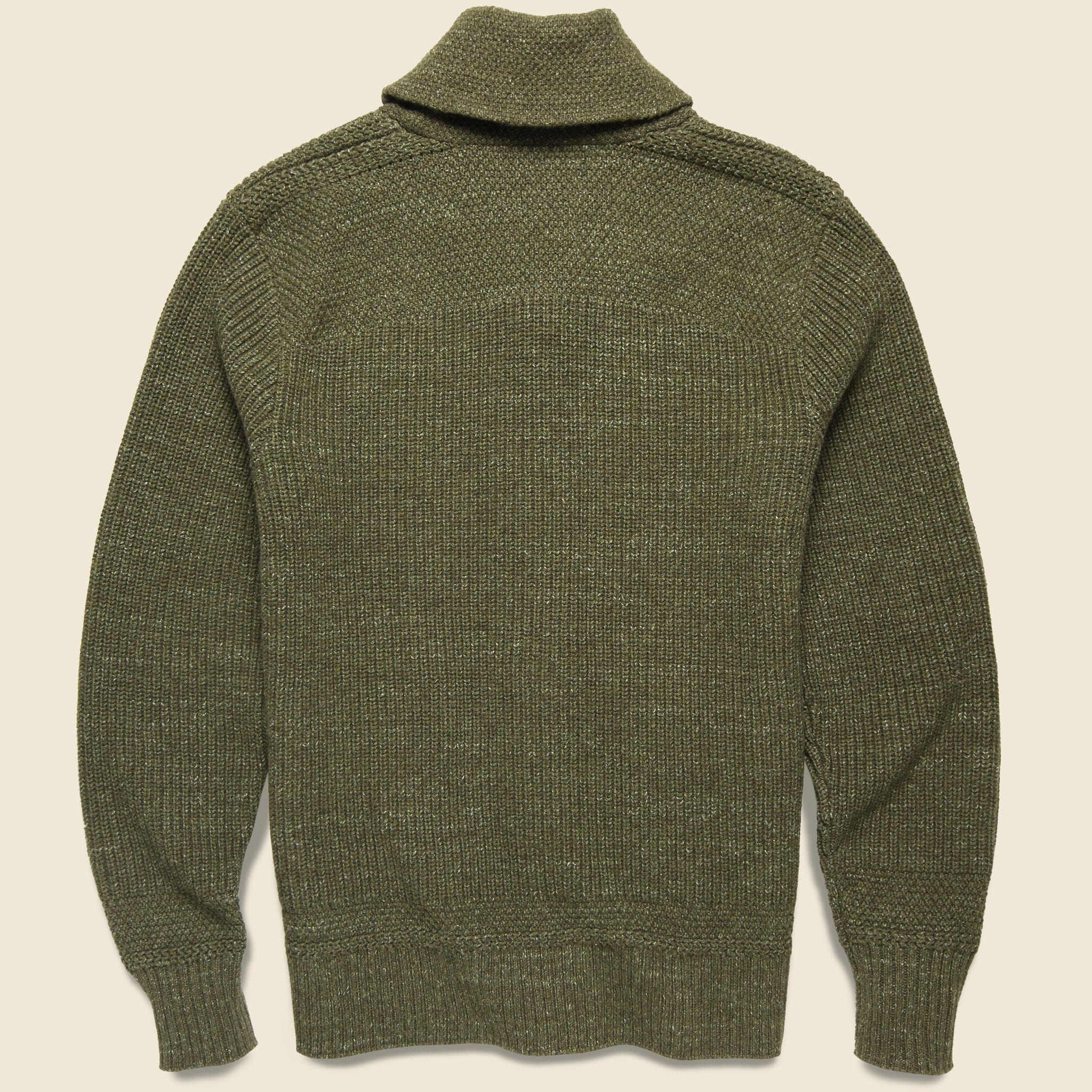 
                          Seed Stitch Shawl Cardigan - Olive Heather - RRL - STAG Provisions - Tops - Sweater
                        