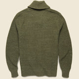 Seed Stitch Shawl Cardigan - Olive Heather - RRL - STAG Provisions - Tops - Sweater