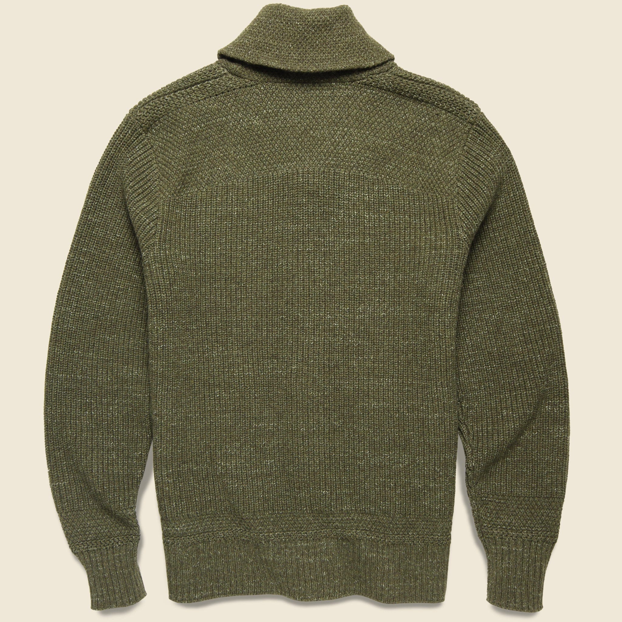 Seed Stitch Shawl Cardigan - Olive Heather - RRL - STAG Provisions - Tops - Sweater