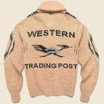 Roadrunner Shawl Cardigan - Dusty Pink/Navy - RRL - STAG Provisions - Tops - Sweater