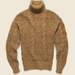 Cable Turtleneck - Tan Donegal/Multi - RRL - STAG Provisions - Tops - Sweater