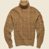 Cable Turtleneck - Tan Donegal/Multi - RRL - STAG Provisions - Tops - Sweater