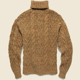 Cable Turtleneck - Tan Donegal/Multi - RRL - STAG Provisions - Tops - Sweater