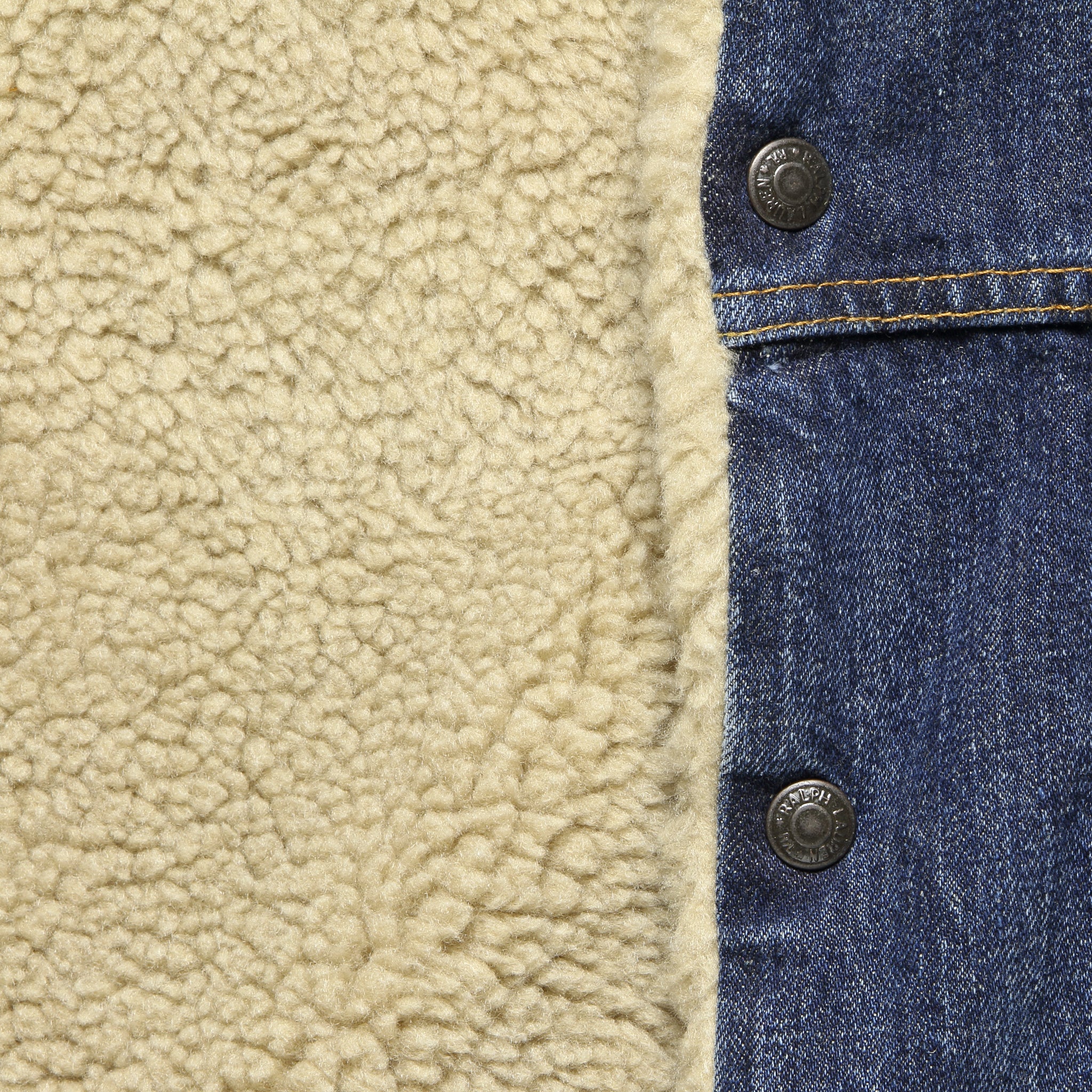 Denim Sherpa Type 3 Trucker Jacket - Freemont Wash - RRL - STAG Provisions - Outerwear - Coat / Jacket