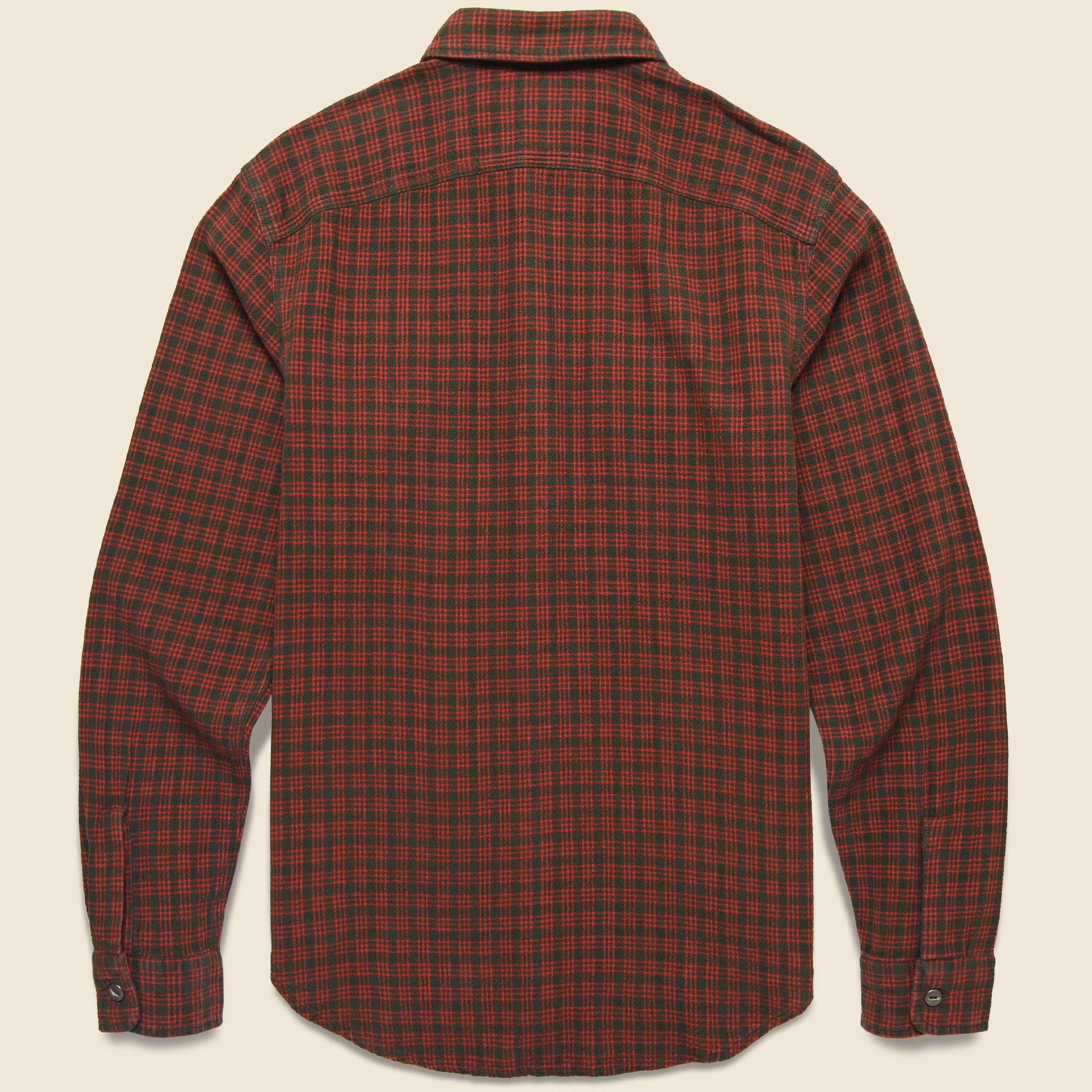 
                          Robuck Cotton/Linen Workshirt - Red/Brown - RRL - STAG Provisions - Tops - L/S Woven - Plaid
                        