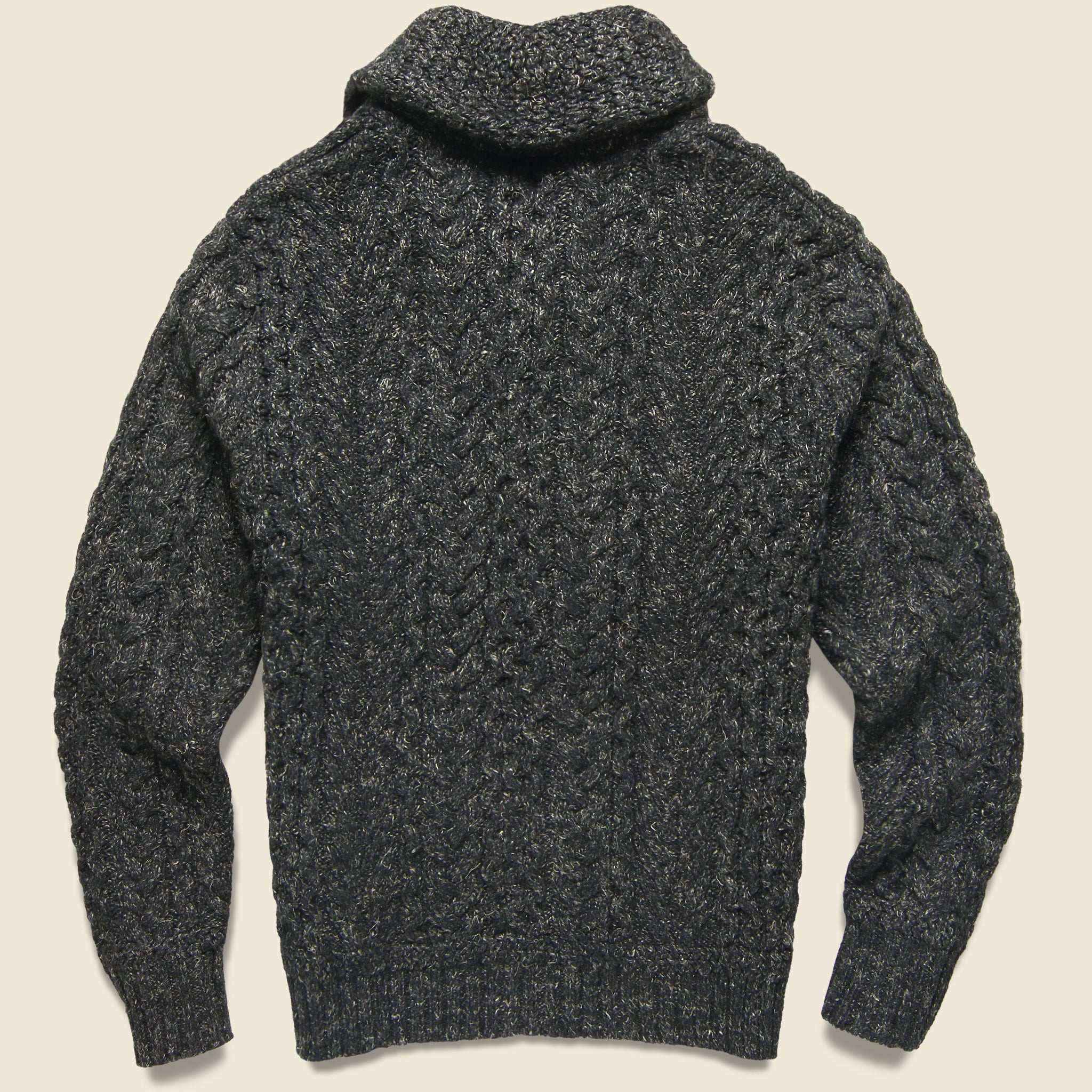 
                          Cable Shawl Cardigan - Dark Charcoal Heather - RRL - STAG Provisions - Tops - Sweater
                        