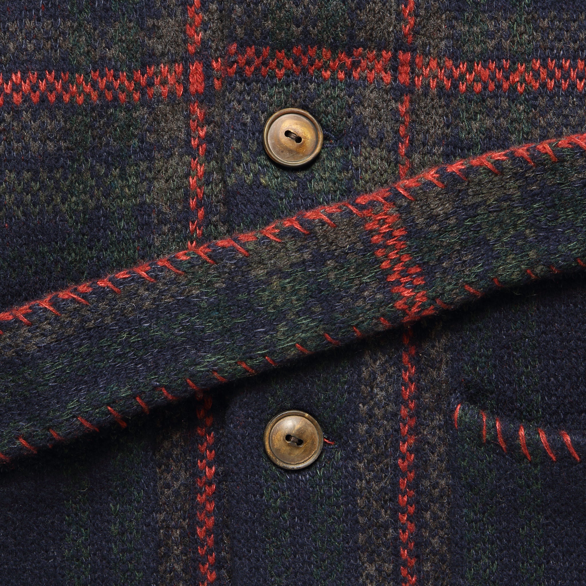 
                          Ranch Shawl Cardigan - Navy Plaid/Multi - RRL - STAG Provisions - Tops - Sweater
                        