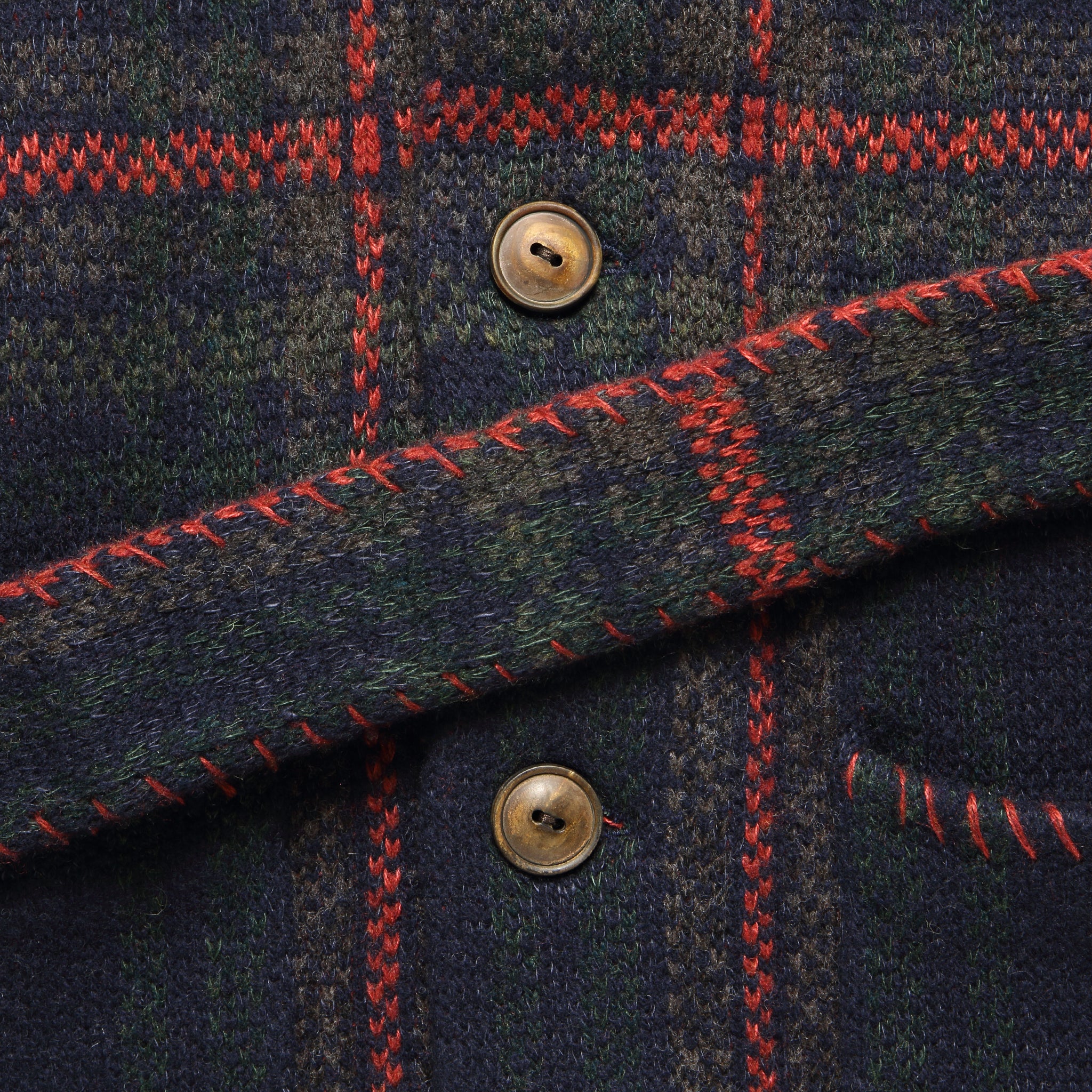 Ranch Shawl Cardigan - Navy Plaid/Multi - RRL - STAG Provisions - Tops - Sweater