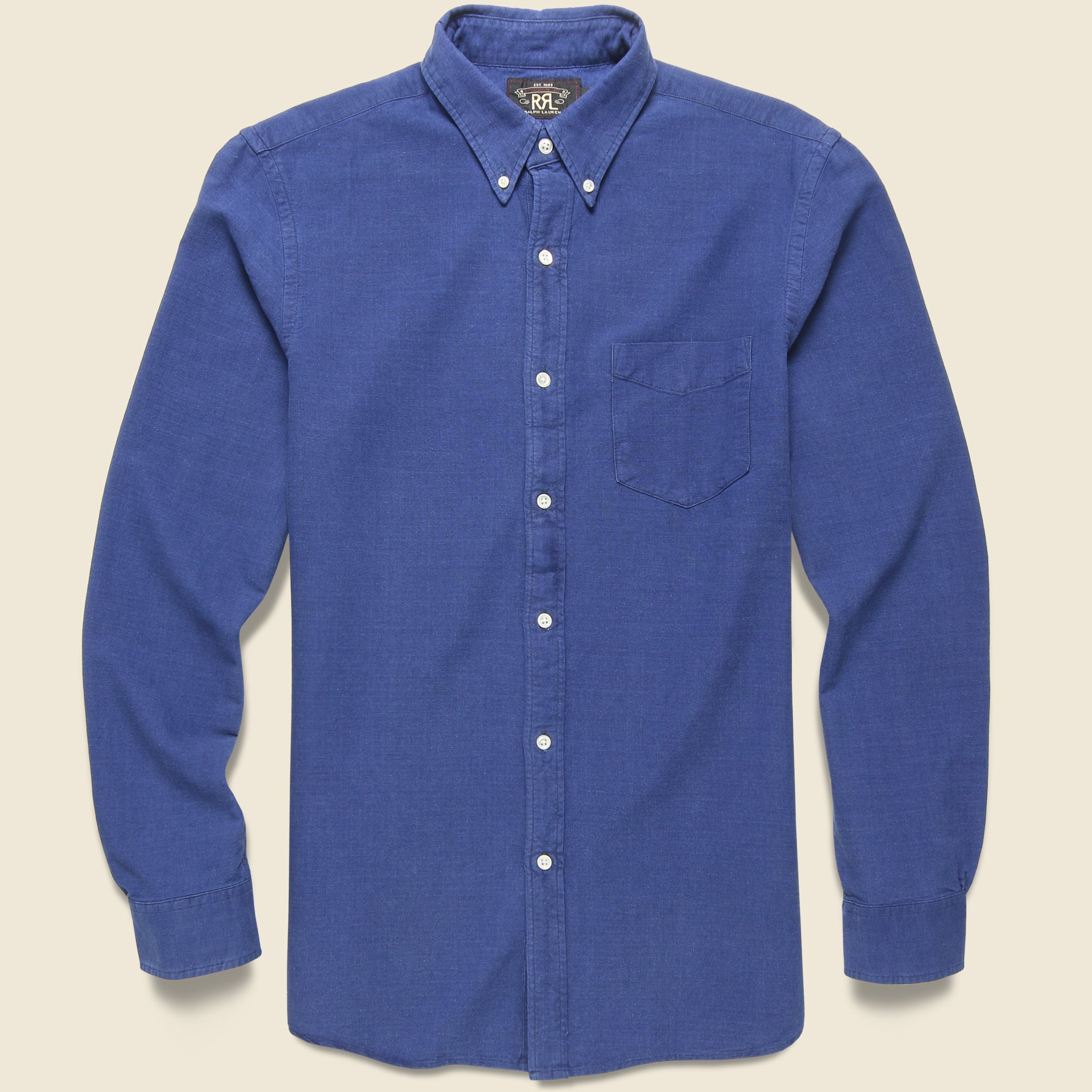 Indigo Oxford Shirt - Rinse Blue - RRL - STAG Provisions - Tops - L/S Woven - Solid