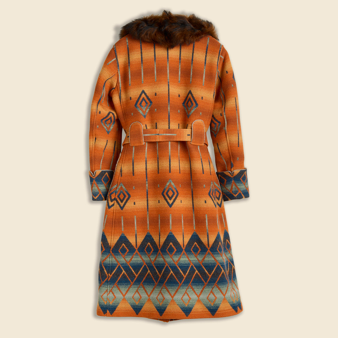 Ashton Coat - Blue/Orange Multi Wool Jacquard - RRL - STAG Provisions - W - Outerwear - Coat/Jacket