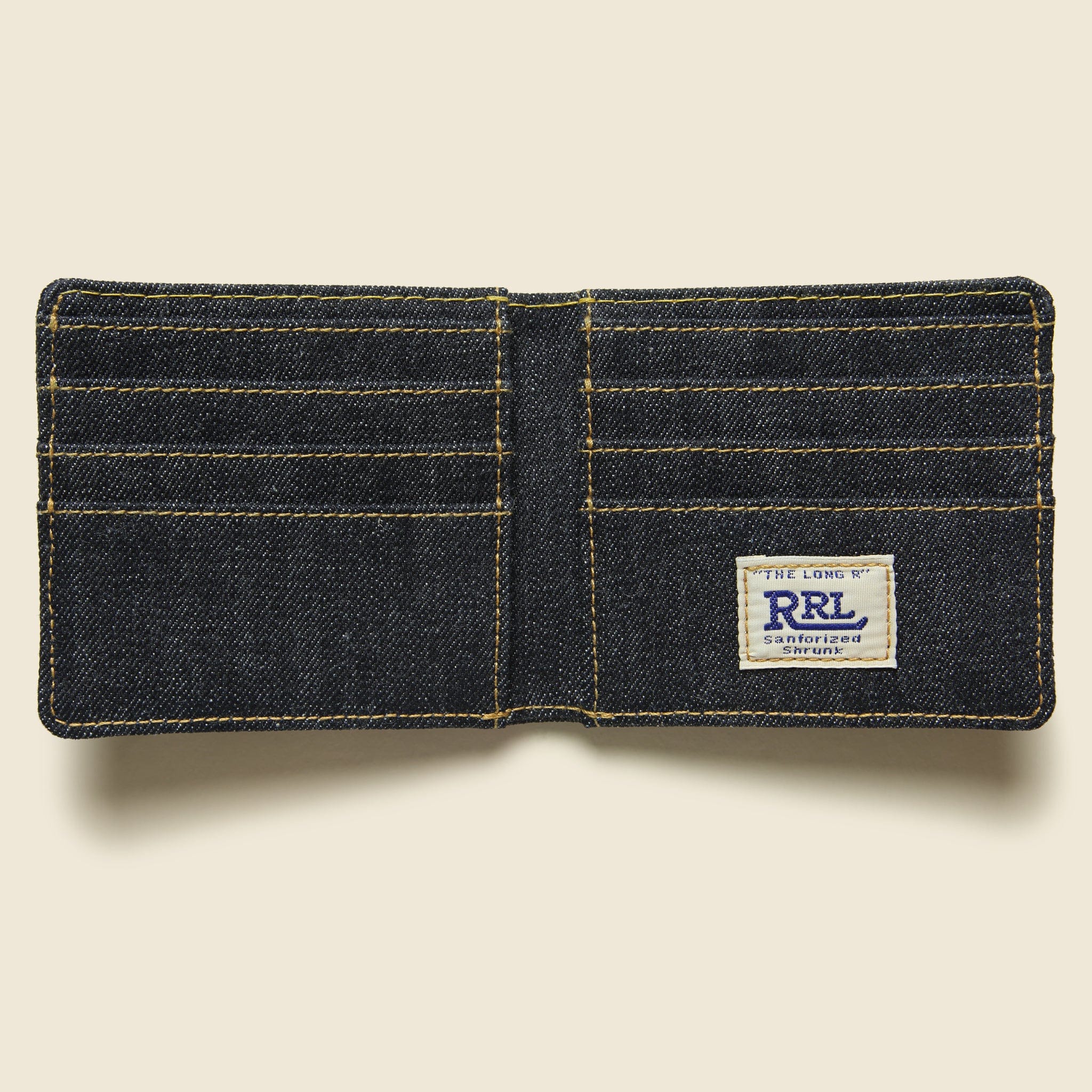 
                          Selvedge Denim Billfold Wallet - Indigo - RRL - STAG Provisions - Accessories - Wallets
                        