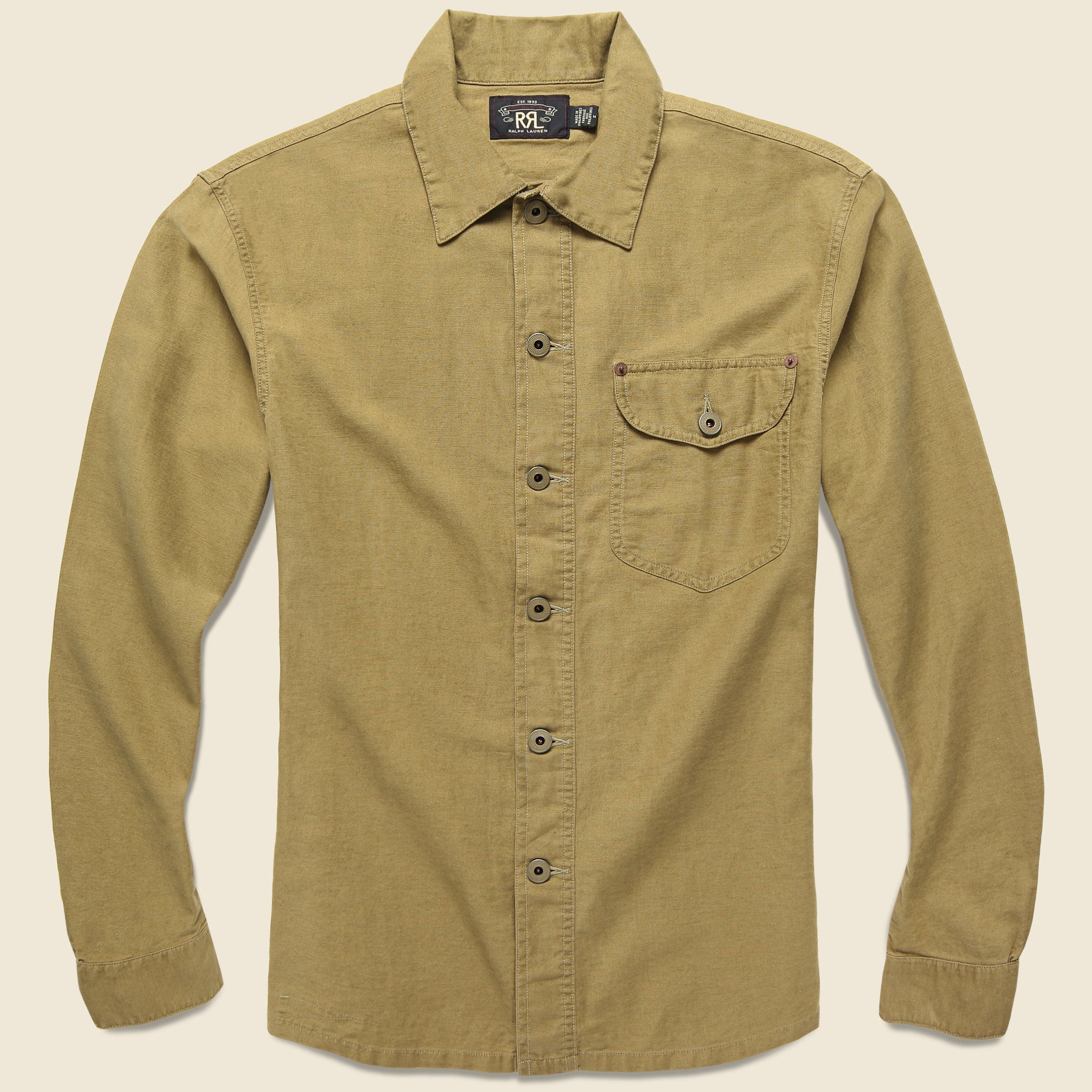 Byrns Canvas Western Shirt - Tan - RRL - STAG Provisions - Tops - L/S Woven - Overshirt