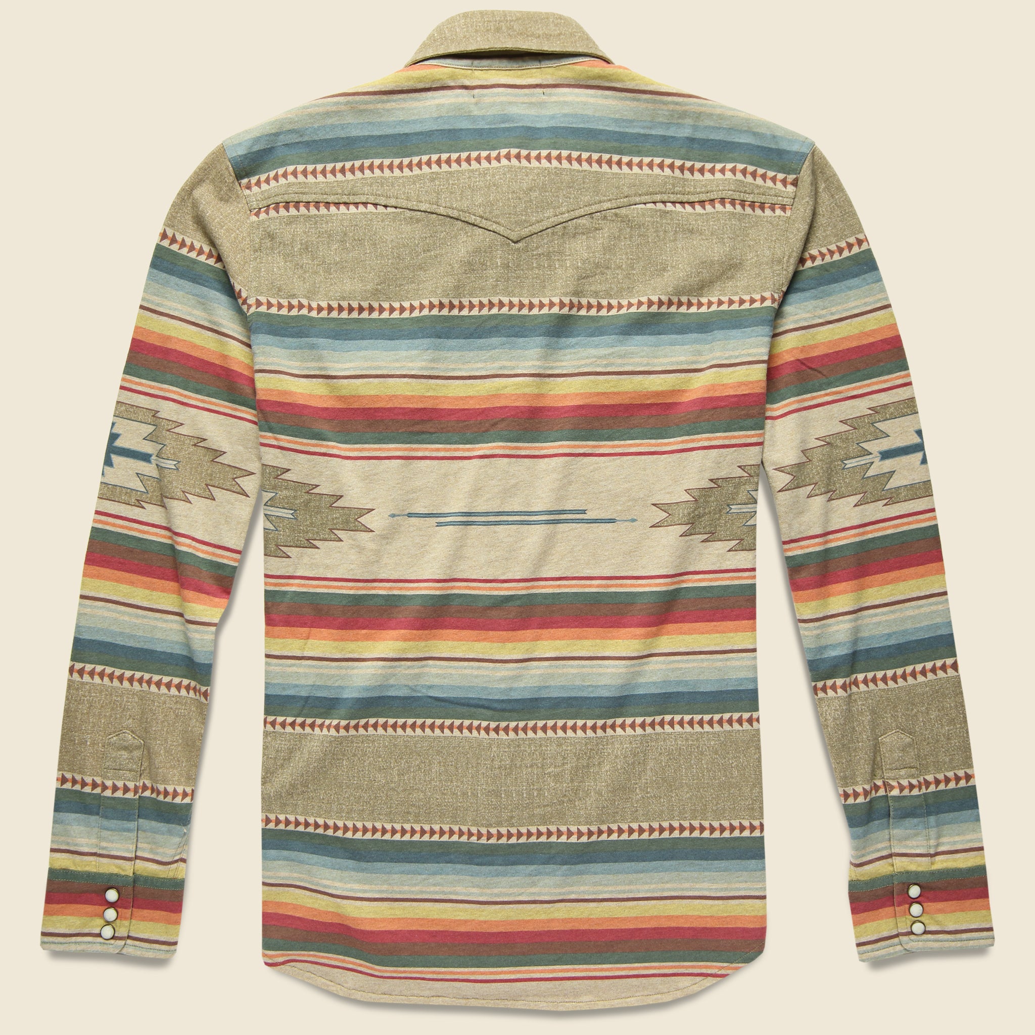 
                          Jacquard Knit Western Shirt - Brown Multi - RRL - STAG Provisions - Tops - L/S Woven - Other Pattern
                        