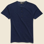Henley - Rinsed Blue Indigo - RRL - STAG Provisions - Tops - S/S Knit