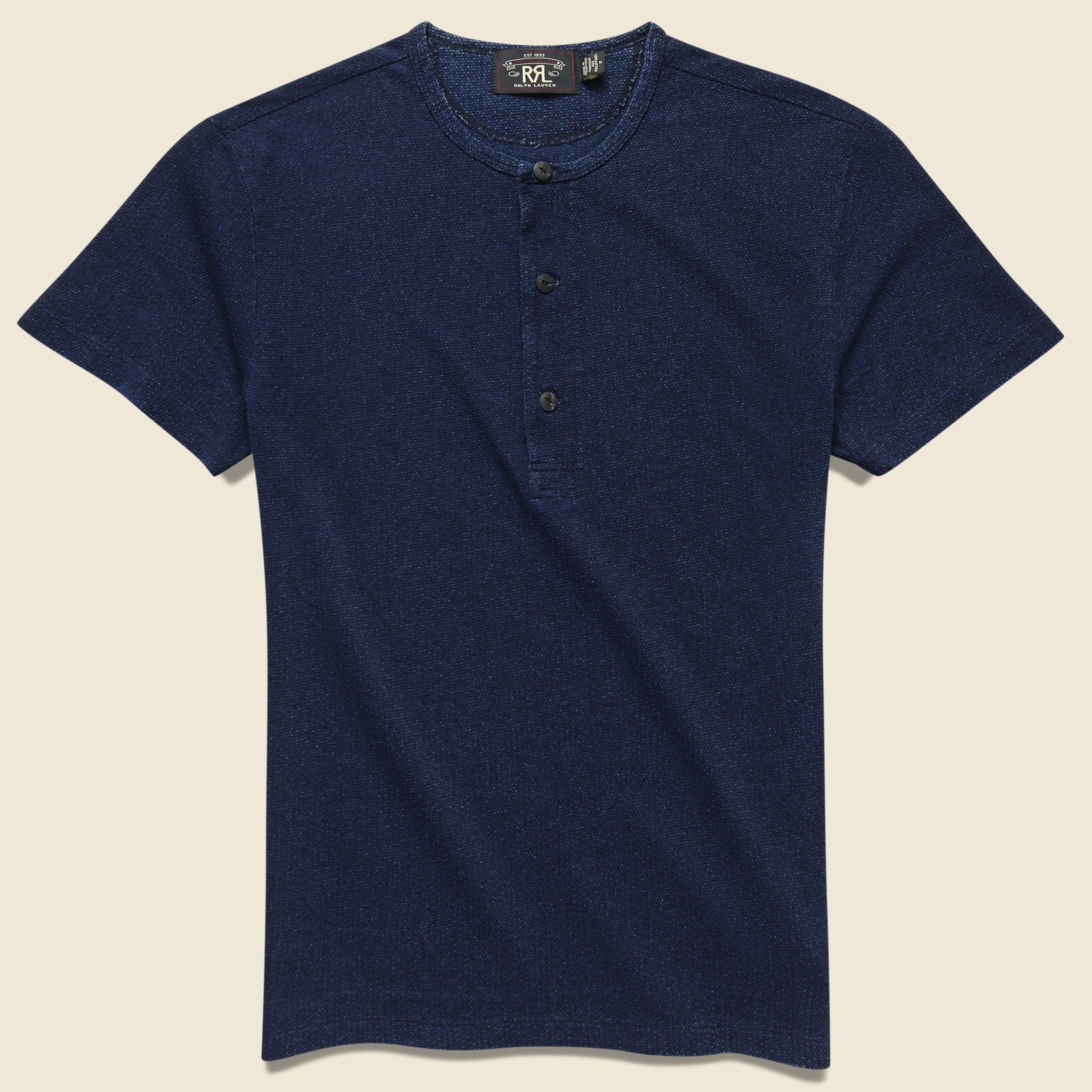 Henley - Rinsed Blue Indigo - RRL - STAG Provisions - Tops - S/S Knit