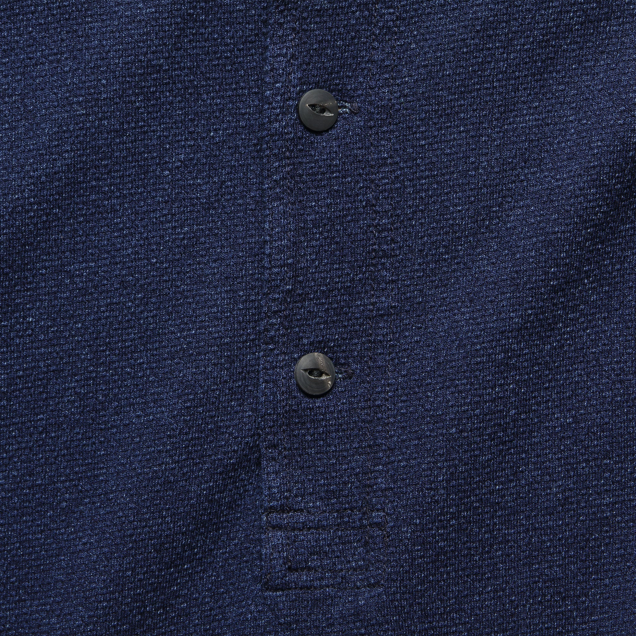 
                          Henley - Rinsed Blue Indigo - RRL - STAG Provisions - Tops - S/S Knit
                        