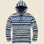 French Terry Hoodie - Indigo Multi Stripe - RRL - STAG Provisions - Tops - Fleece / Sweatshirt
