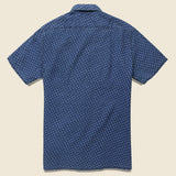 Anchor-Print Linen Camp Shirt - Blue/Cream - RRL - STAG Provisions - Tops - S/S Woven - Other Pattern
