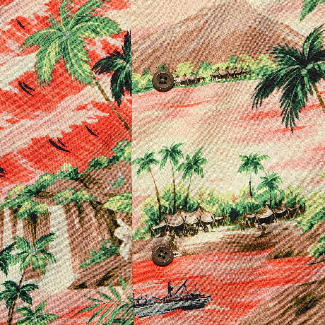 Aloha Camp Shirt - Coral - RRL - STAG Provisions - Tops - S/S Woven - Other Pattern