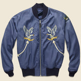 Reversible Souvenir Bomber - Blue - RRL - STAG Provisions - Outerwear - Coat / Jacket