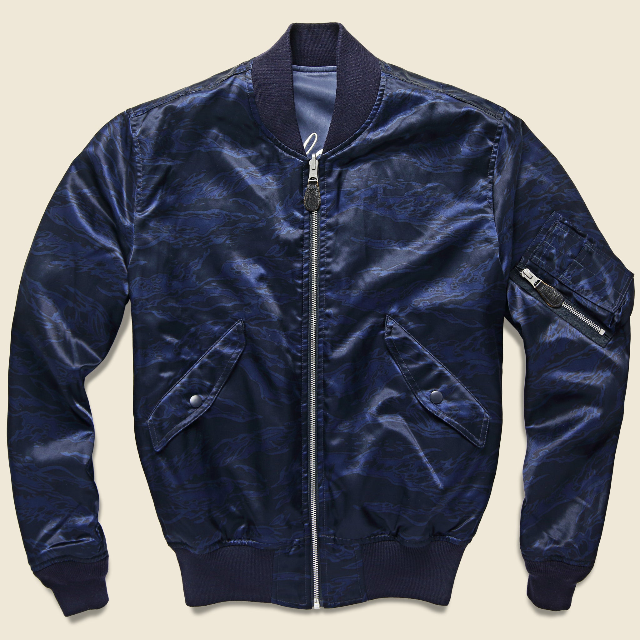 Reversible Souvenir Bomber - Blue - RRL - STAG Provisions - Outerwear - Coat / Jacket