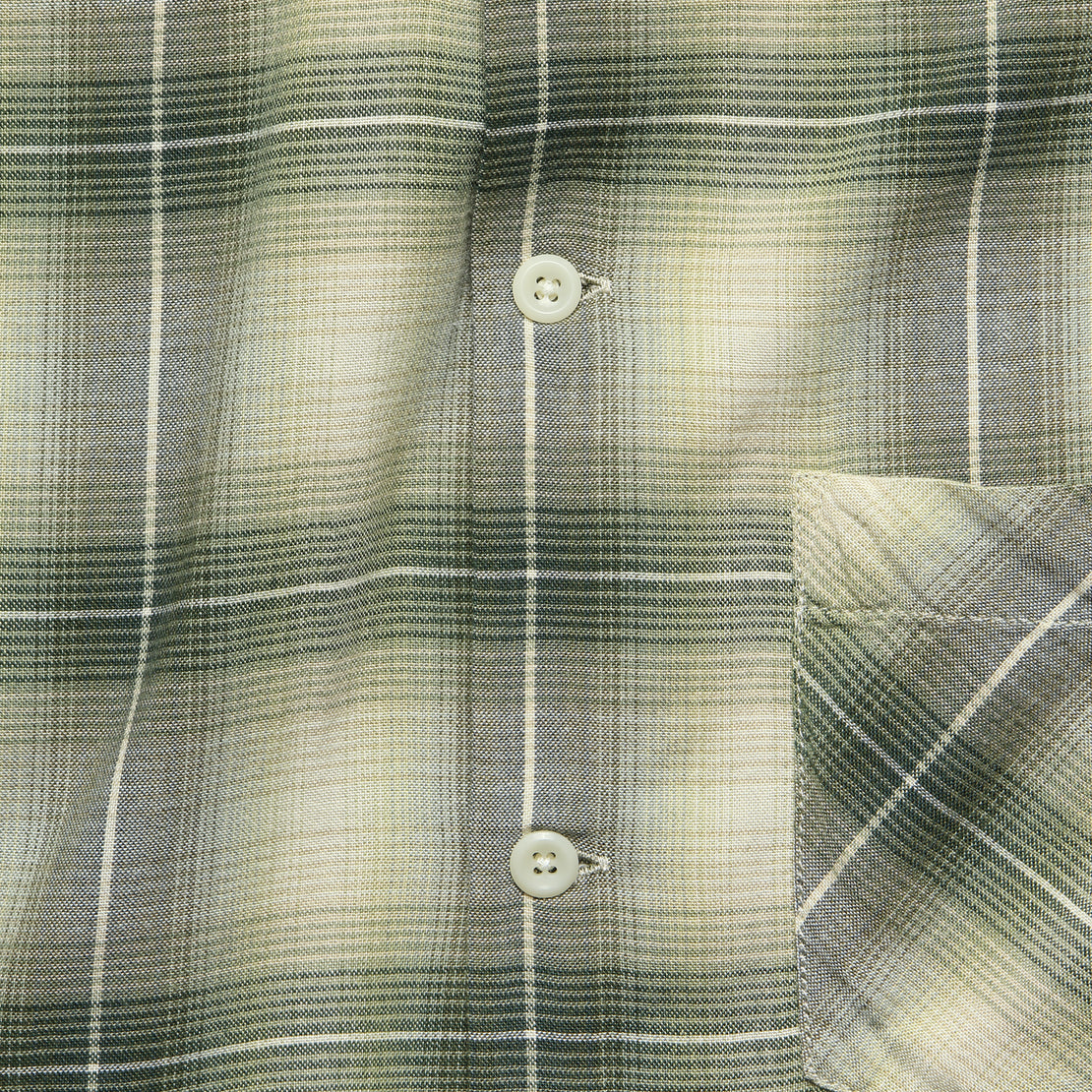 Arrow Ombre Plaid Camp Shirt - Green/Cream - RRL - STAG Provisions - Tops - L/S Woven - Plaid