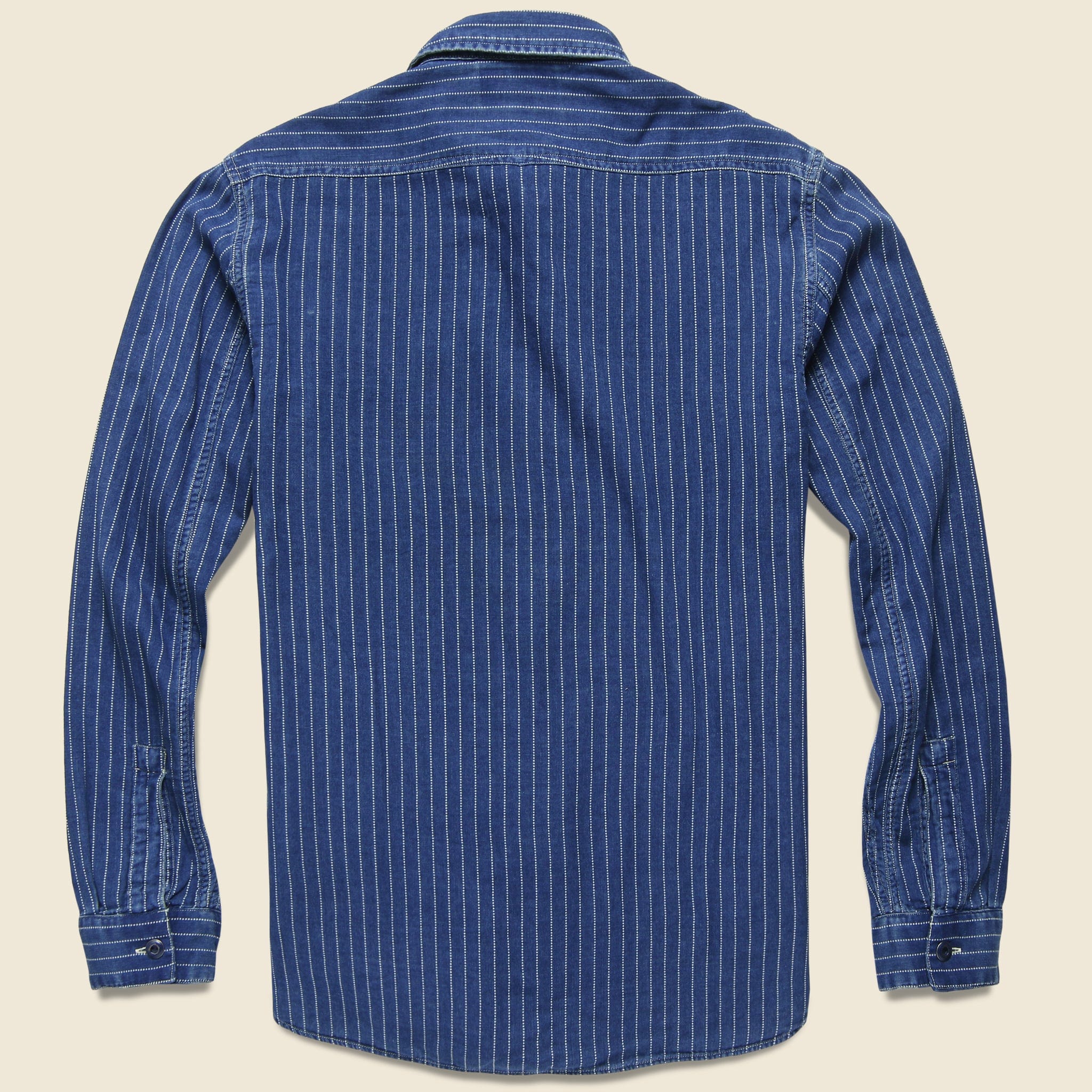 Stifel Stripe Shirt - Indigo - RRL - STAG Provisions - Tops - L/S Woven - Stripe