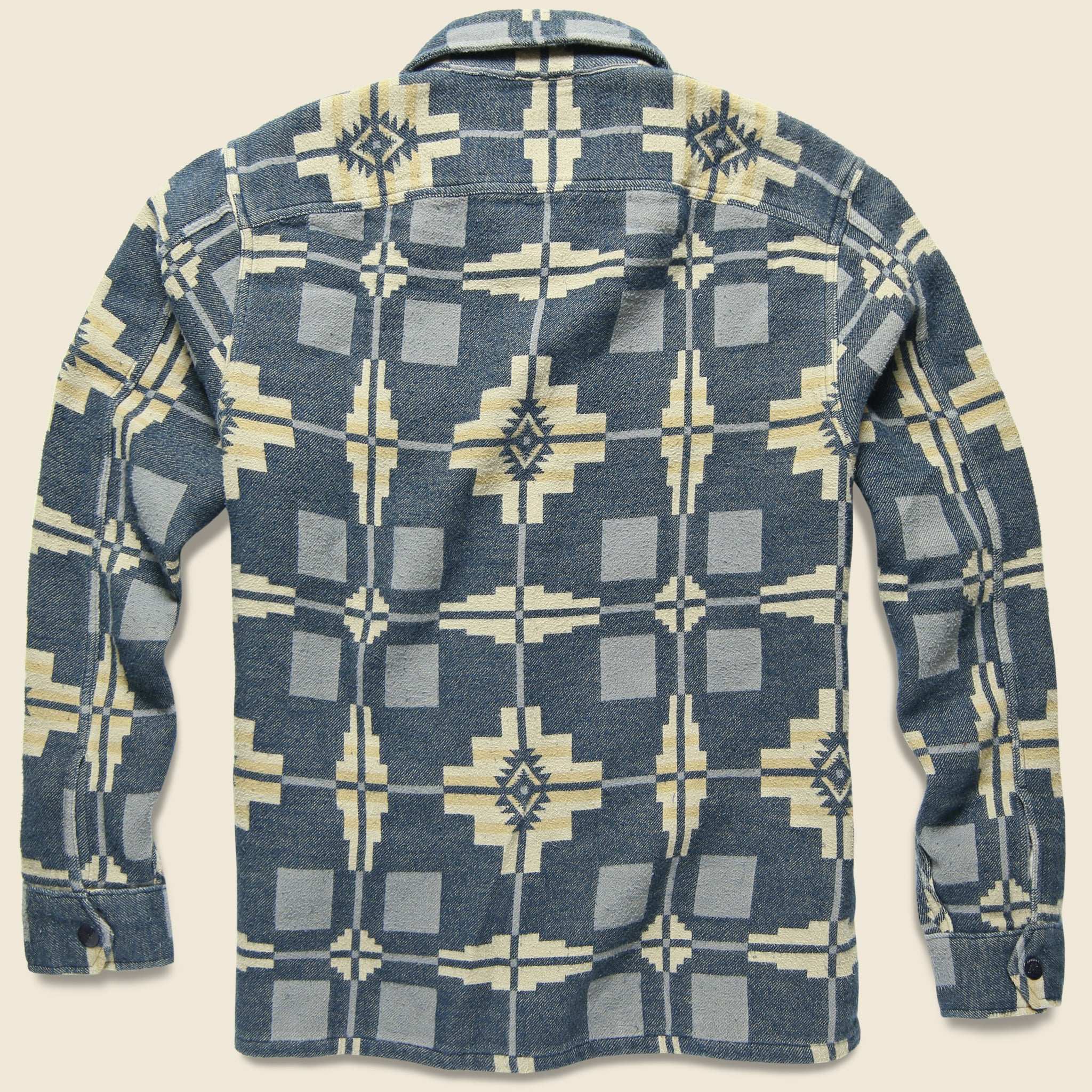 Black Bear Jacquard Overshirt - Blue/Tan - RRL - STAG Provisions - Tops - L/S Woven - Overshirt