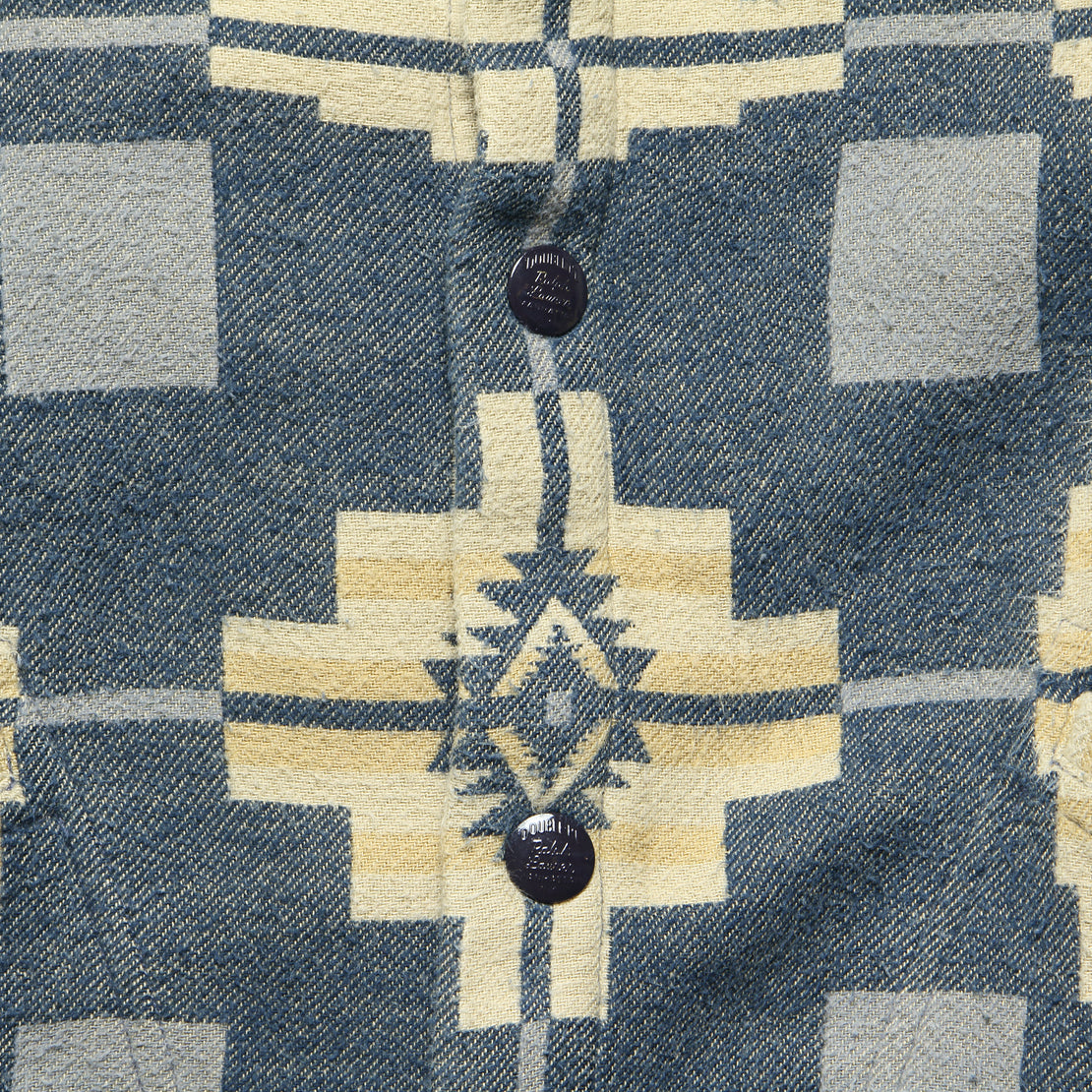 Black Bear Jacquard Overshirt - Blue/Tan - RRL - STAG Provisions - Tops - L/S Woven - Overshirt