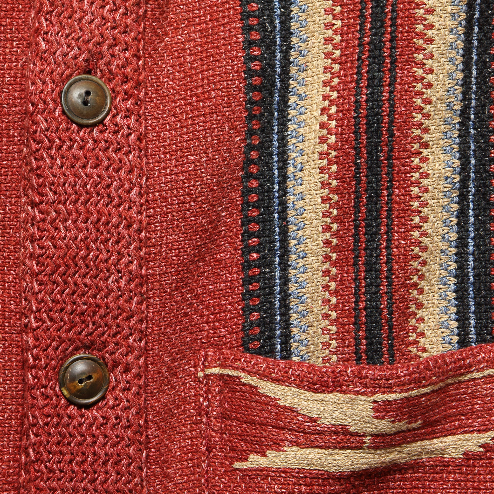 
                          Chimayo Shawl Collar Cardigan - Faded Red - RRL - STAG Provisions - Tops - Sweater
                        