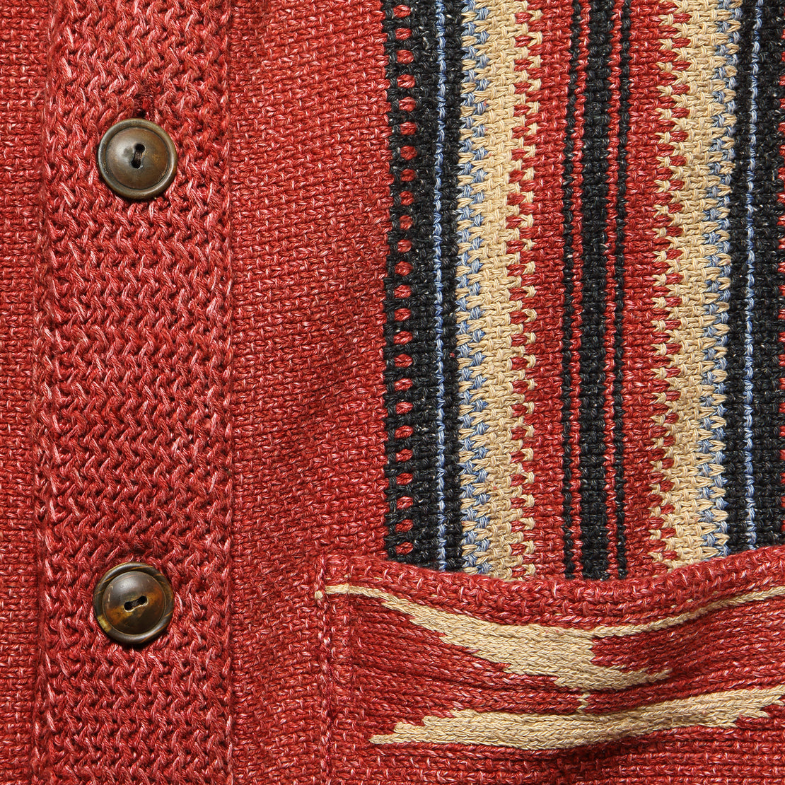 Chimayo Shawl Collar Cardigan - Faded Red - RRL - STAG Provisions - Tops - Sweater