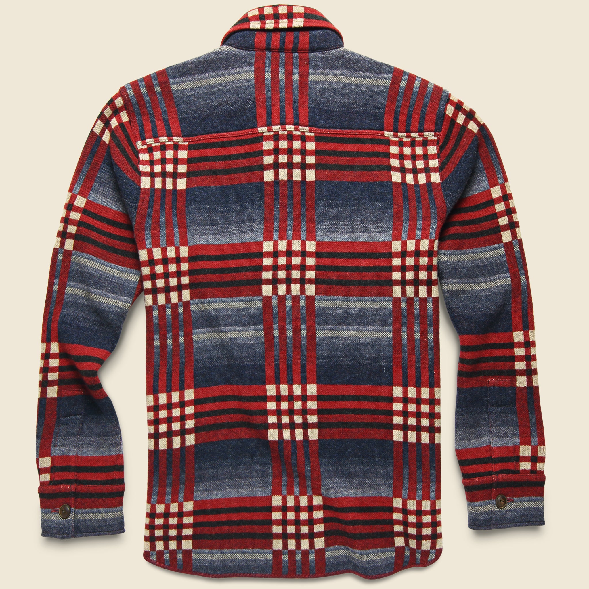 
                          Birdseye Jacquard Workshirt - Red/Blue - RRL - STAG Provisions - Tops - L/S Woven - Plaid
                        