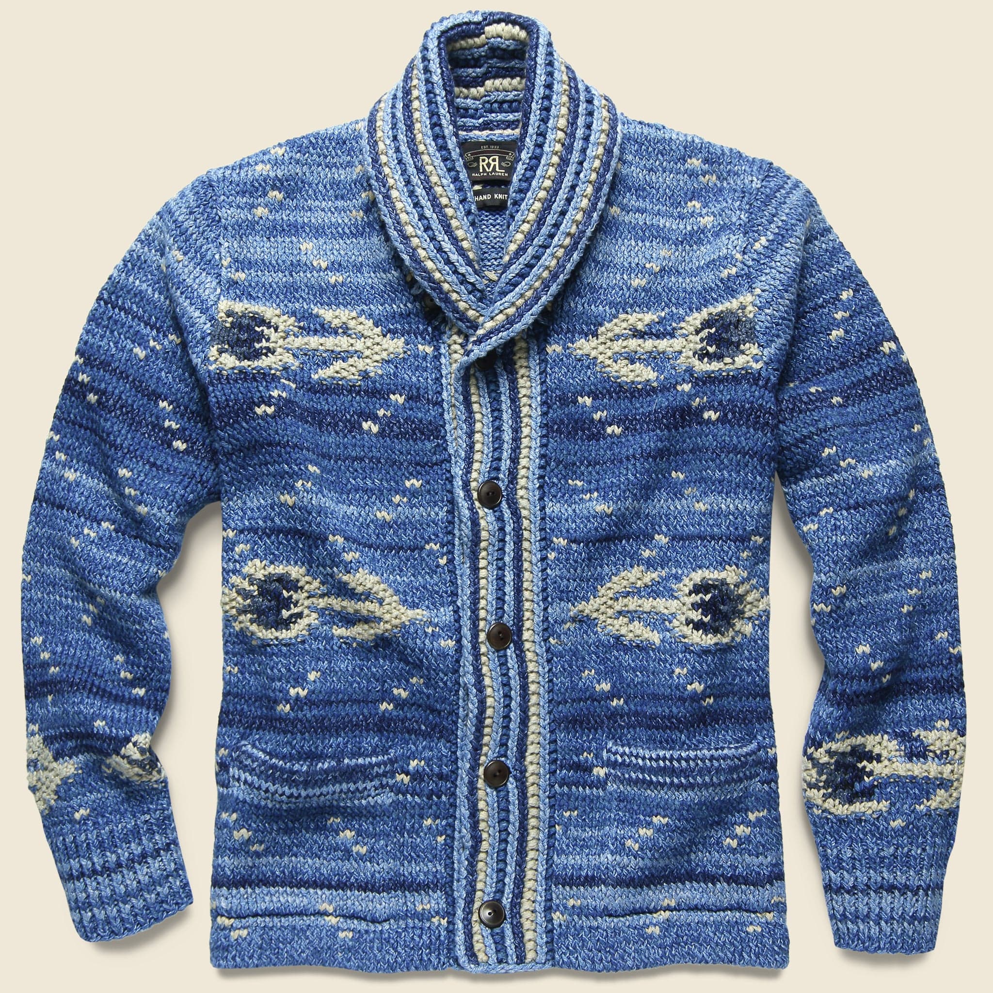 Shawl Collar Cardigan - Indigo - RRL - STAG Provisions - Tops - Sweater