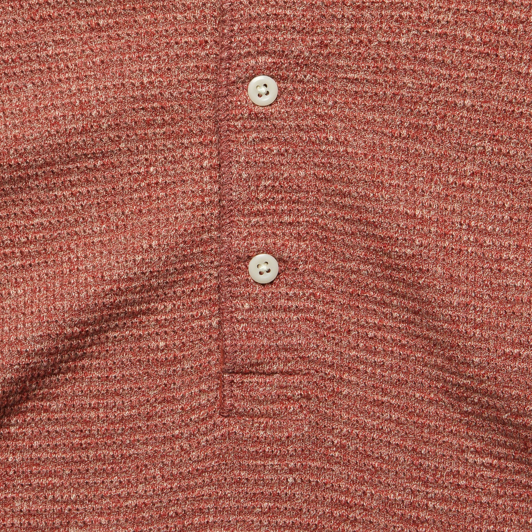 
                          Waffle Henley - American Red Siro Heather - RRL - STAG Provisions - Tops - L/S Knit
                        