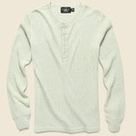 Waffle Henley - Cream Siro Heather - RRL - STAG Provisions - Tops - L/S Knit