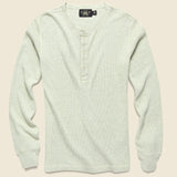 Waffle Henley - Cream Siro Heather - RRL - STAG Provisions - Tops - L/S Knit