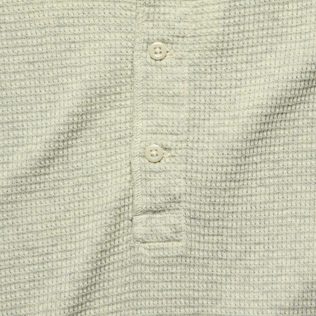 Waffle Henley - Cream Siro Heather - RRL - STAG Provisions - Tops - L/S Knit