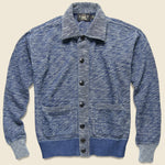 Vintage Fleece Coach Cardigan - Indigo Heather - RRL - STAG Provisions - Tops - Sweater
